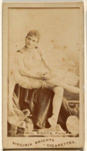 Mlle. Riodta, Paris, from the Actors and Actresses series (N45, Type 1) for Virginia Brights Cigarettes MET DP830511