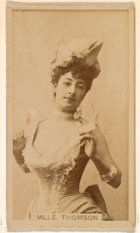 Mlle. Thomson, from the Actresses series (N245) issued by Kinney Brothers to promote Sweet Caporal Cigarettes MET DP859716