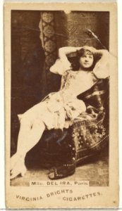 Mlle. Del Ira, Paris, from the Actors and Actresses series (N45, Type 1) for Virginia Brights Cigarettes MET DP829424