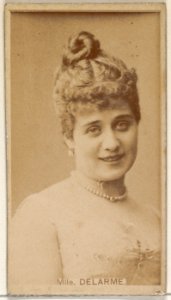 Mlle. Delarme, from the Actors and Actresses series (N45, Type 8) for Virginia Brights Cigarettes MET DP831451