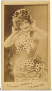 Mlle. Shery, Paris, from the Actors and Actresses series (N45, Type 1) for Virginia Brights Cigarettes MET DP829924