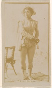 Mlle. Elisa Saracco, from the Actresses series (N245) issued by Kinney Brothers to promote Sweet Caporal Cigarettes MET DP859524