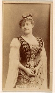 Mlle. Nordru, from the Actresses series (N245) issued by Kinney Brothers to promote Sweet Caporal Cigarettes MET DP859258