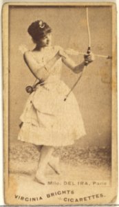 Mlle. Del Ira, Paris, from the Actors and Actresses series (N45, Type 1) for Virginia Brights Cigarettes MET DP829422