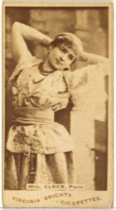 Mlle. Elren, Paris, from the Actors and Actresses series (N45, Type 1) for Virginia Brights Cigarettes MET DP829519