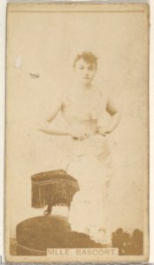 Mlle. Bascort, from the Actors and Actresses series (N45, Type 8) for Virginia Brights Cigarettes MET DP831381
