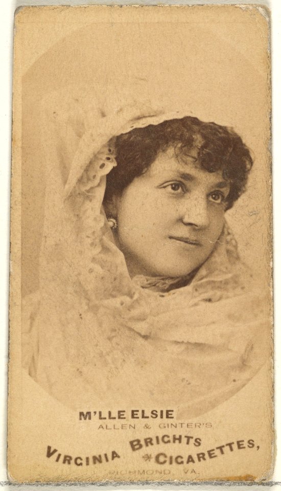 Mlle. Elsie, from the Actors and Actresses series (N45, Type 1) for Virginia Brights Cigarettes MET DP829445