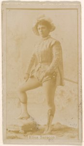 Mlle. Elisa Saracco, from the Actresses series (N245) issued by Kinney Brothers to promote Sweet Caporal Cigarettes MET DP859526