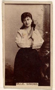 Mlle. Simond, from the Actresses series (N245) issued by Kinney Brothers to promote Sweet Caporal Cigarettes MET DP859591