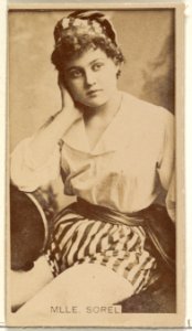 Mlle. Sorel, from the Actors and Actresses series (N45, Type 8) for Virginia Brights Cigarettes MET DP831725