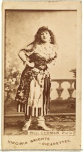 Mlle. Carmen, Paris, from the Actors and Actresses series (N45, Type 1) for Virginia Brights Cigarettes MET DP829352