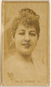 Mlle. Cicero, from the Actors and Actresses series (N45, Type 8) for Virginia Brights Cigarettes MET DP831666