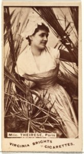 Mlle. Theirese, Paris, from the Actors and Actresses series (N45, Type 1) for Virginia Brights Cigarettes MET DP830052
