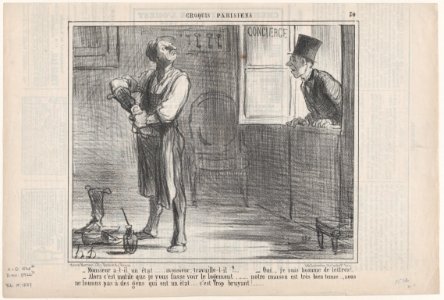 Monsieur a-t-il un état..., from Croquis Parisiens, published in Le Charivari, February 15, 1857 MET DP876618