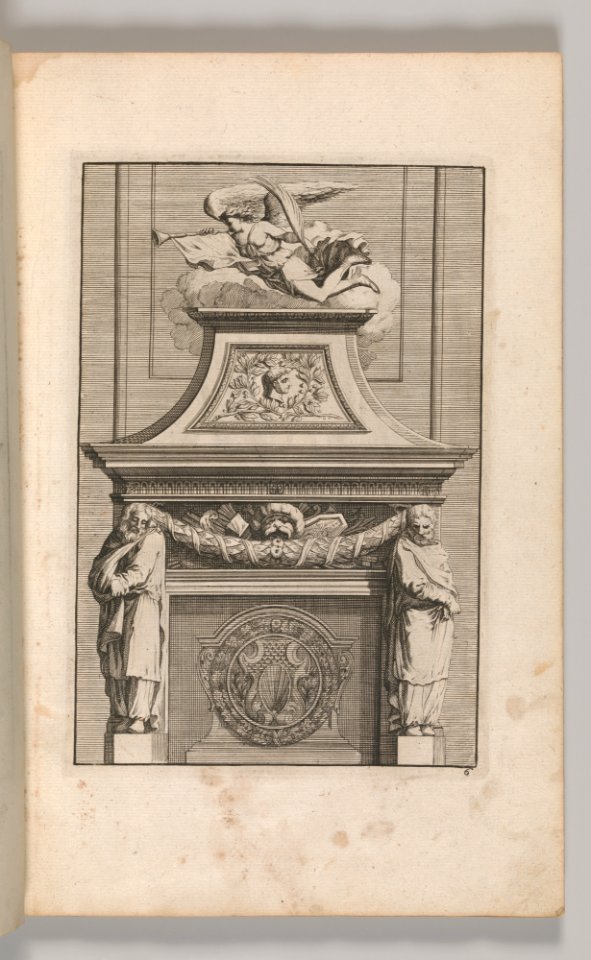 Miscellany of 17th-century Ornament Print Series- Examples of Antique Chimneypieces, Cabinets, Gueridons, Tables and Mirrors, in addition to Italian Church Facades, by illustrious architects, or a sequel to S. Bosboom MET DP-12235-068
