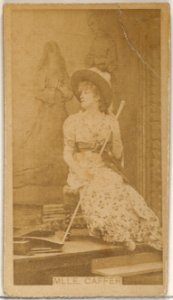 Mlle. Caffer, from the Actors and Actresses series (N45, Type 8) for Virginia Brights Cigarettes MET DP831407