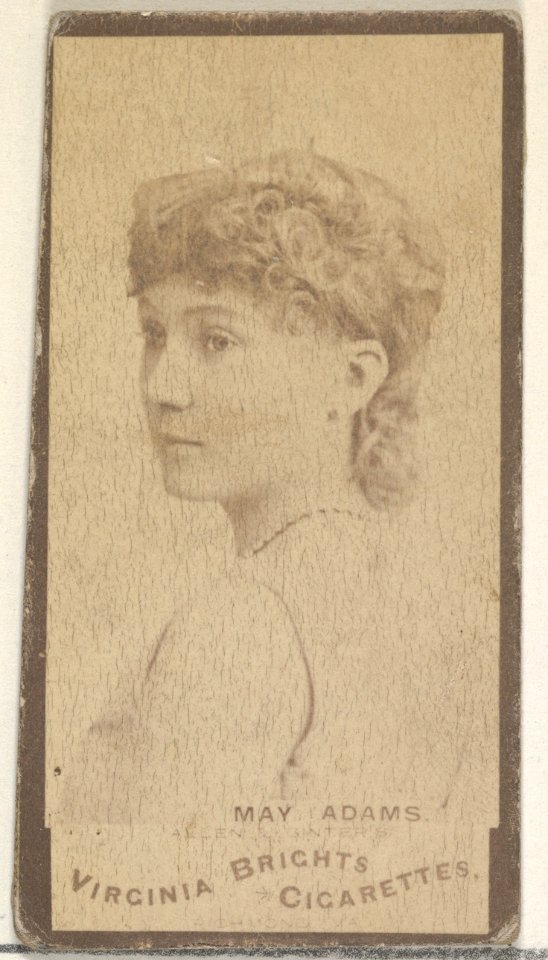 May Adams, from the Actors and Actresses series (N45, Type 3) for Virginia Brights Cigarettes MET DP831045
