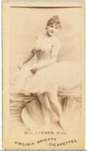 Mlle. Carmen, Paris, from the Actors and Actresses series (N45, Type 1) for Virginia Brights Cigarettes MET DP829355