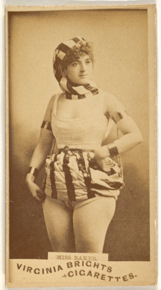 Miss Baker, from the Actors and Actresses series (N45, Type 1) for Virginia Brights Cigarettes MET DP830370
