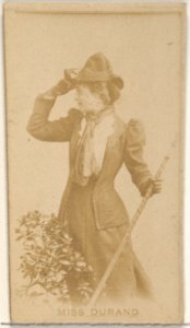 Miss Durand, from the Actors and Actresses series (N45, Type 8) for Virginia Brights Cigarettes MET DP831461