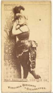 May Danforth, Corsair Co., from the Actors and Actresses series (N45, Type 1) for Virginia Brights Cigarettes MET DP829409