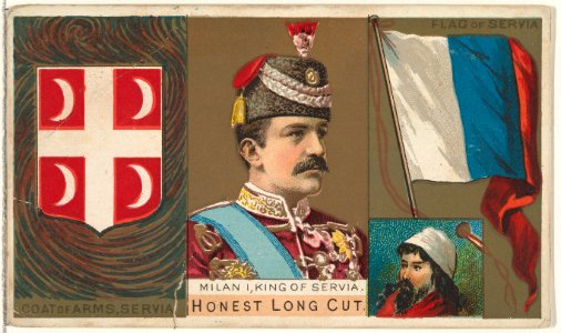 Milan I, King of Servia, from the Rulers, Flags, and Coats of Arms series (N126-1) issued by W. Duke, Sons & Co. MET DPB873801