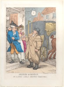 Miseries of London, or a Surly Saucy Hackney Coachman MET DP884007