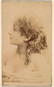 Miss Crouzet, from the Actresses series (N246), Type 1, issued by Kinney Brothers to promote Sporting Extra Cigarettes MET DP859992