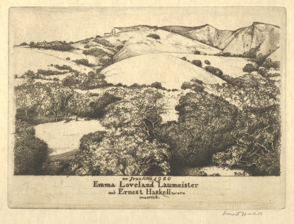 Marriage Announcement–Ernest Haskell and Emma Loveland Laumeister MET DP845486