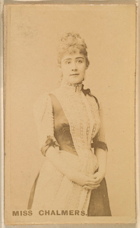 Miss Chalmers, from the Actresses series (N246), Type 1, issued by Kinney Brothers to promote Sporting Extra Cigarettes MET DP859987