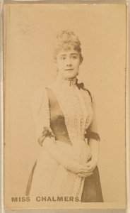 Miss Chalmers, from the Actresses series (N246), Type 1, issued by Kinney Brothers to promote Sporting Extra Cigarettes MET DP859987