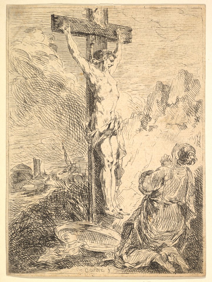 Mary Magdalene Praying at the Foot of the Cross MET DP828984