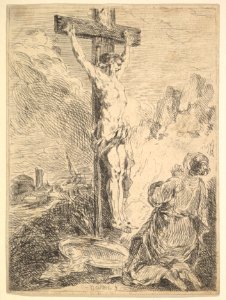 Mary Magdalene Praying at the Foot of the Cross MET DP828984