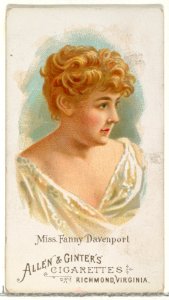 Miss Fanny Davenport, from World's Beauties, Series 1 (N26) for Allen & Ginter Cigarettes MET DP838090