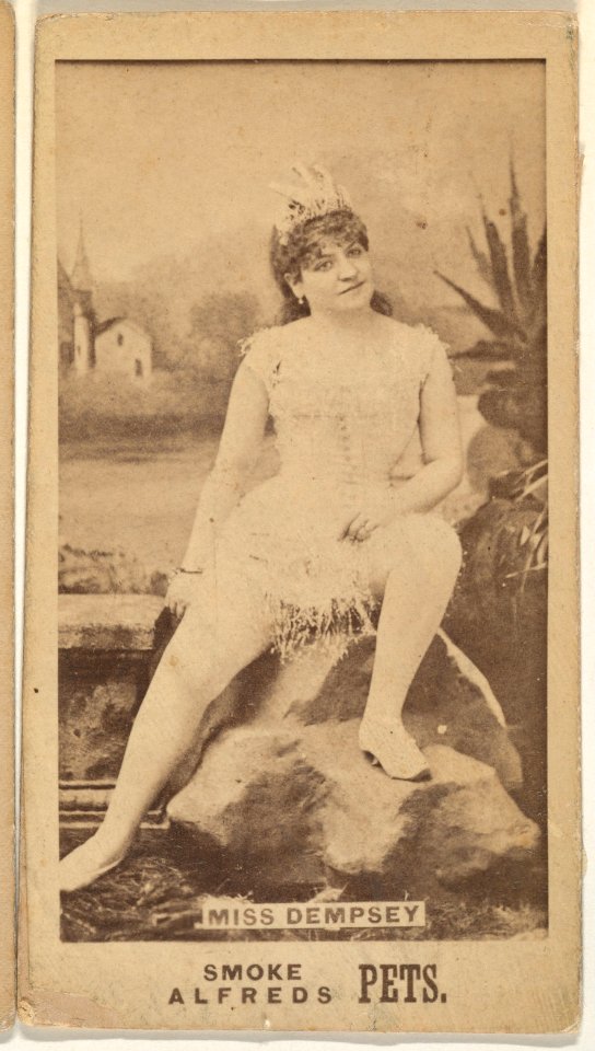 Miss Dempsey, from the Actresses series (N671), promoting Alfreds Pets Tobacco MET DPB870006