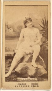 Miss Dempsey, from the Actresses series (N671), promoting Alfreds Pets Tobacco MET DPB870006