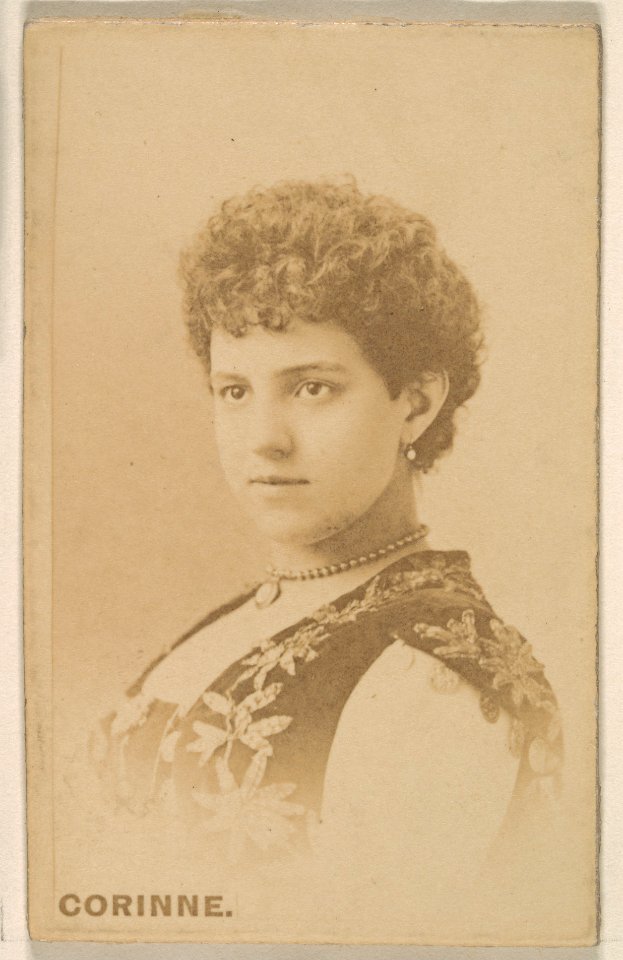 Miss Corinne, from the Actresses series (N246), Type 1, issued by Kinney Brothers to promote Sporting Extra Cigarettes MET DP859991