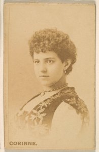 Miss Corinne, from the Actresses series (N246), Type 1, issued by Kinney Brothers to promote Sporting Extra Cigarettes MET DP859991