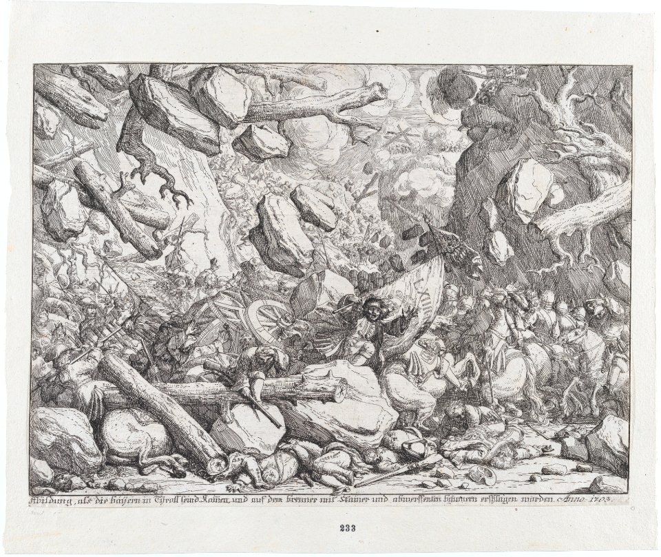 Maximilian Emanuel and the Bavarian Army in a Narrow Pass in theTyrol MET DP875526