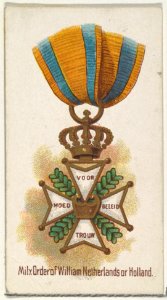 Military Order of William Netherlands of Holland, from the World's Decorations series (N30) for Allen & Ginter Cigarettes MET DP838334