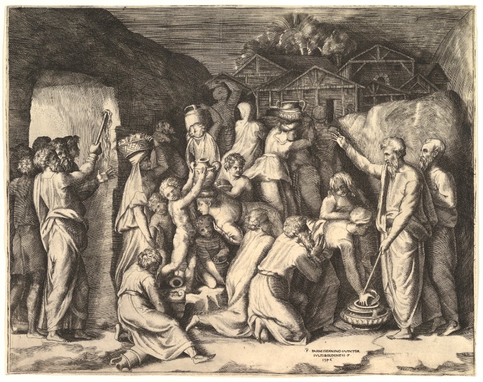 Moses Telling the Israelites to Gather the Manna and Moses Striking the Rock MET DP827734