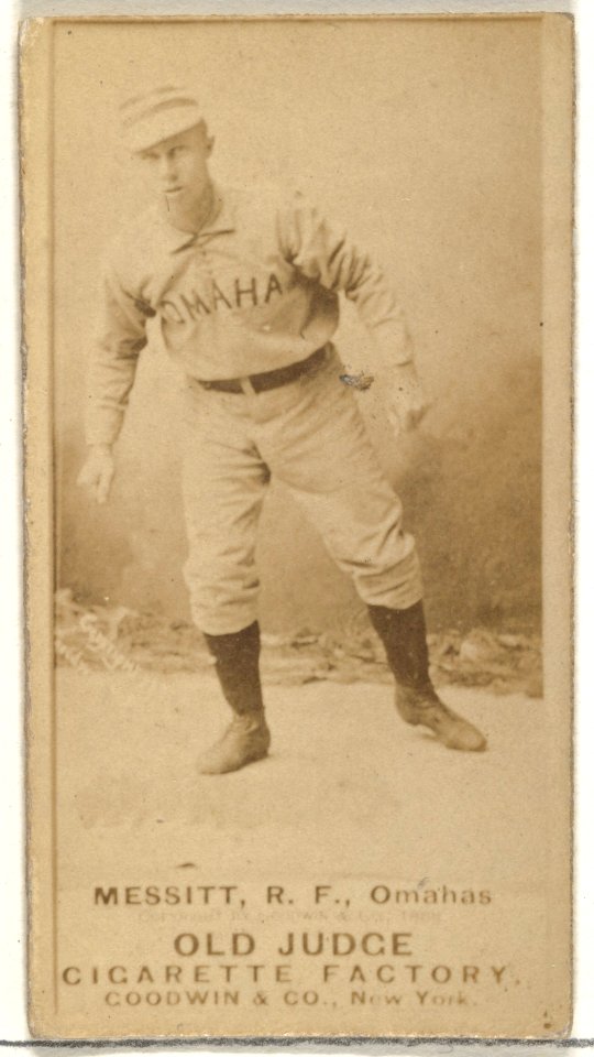 Messitt, Right Field, Omaha Omahogs- Lambs, from the Old Judge series (N172) for Old Judge Cigarettes MET DP846329
