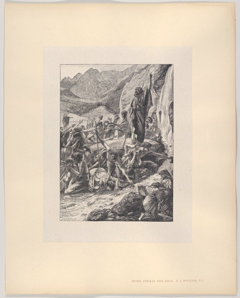 Moses Strikes the Rock (Dalziels' Bible Gallery) MET DP835882