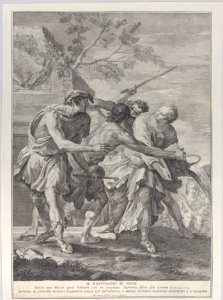 Moses defending the daughters of Jethro Met DP885677