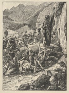 Moses Strikes the Rock (Dalziels' Bible Gallery) MET DP835828