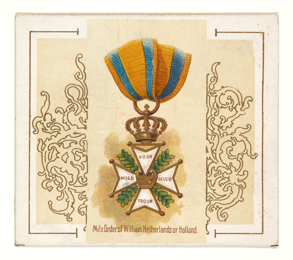 Military Order of William, Netherlands or Holland, from the World's Decorations series (N44) for Allen & Ginter Cigarettes MET DP839382