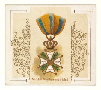 Military Order of William, Netherlands or Holland, from the World's Decorations series (N44) for Allen & Ginter Cigarettes MET DP839382