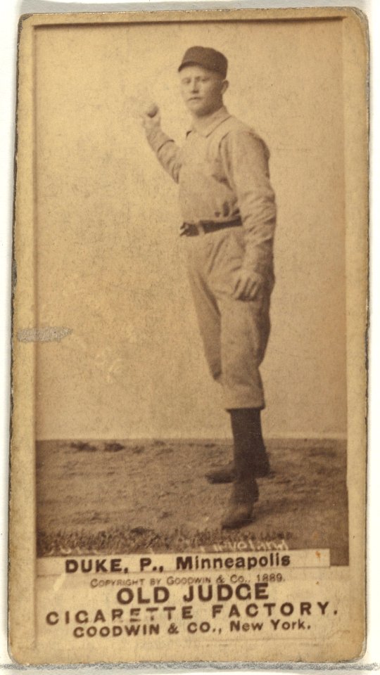 Martin F. "Duck" Duke, Pitcher, Minneapolis, from the Old Judge series (N172) for Old Judge Cigarettes MET DP846025