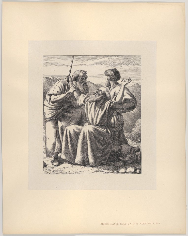 Moses' Hands Held Up (Dalziels' Bible Gallery) MET DP835883