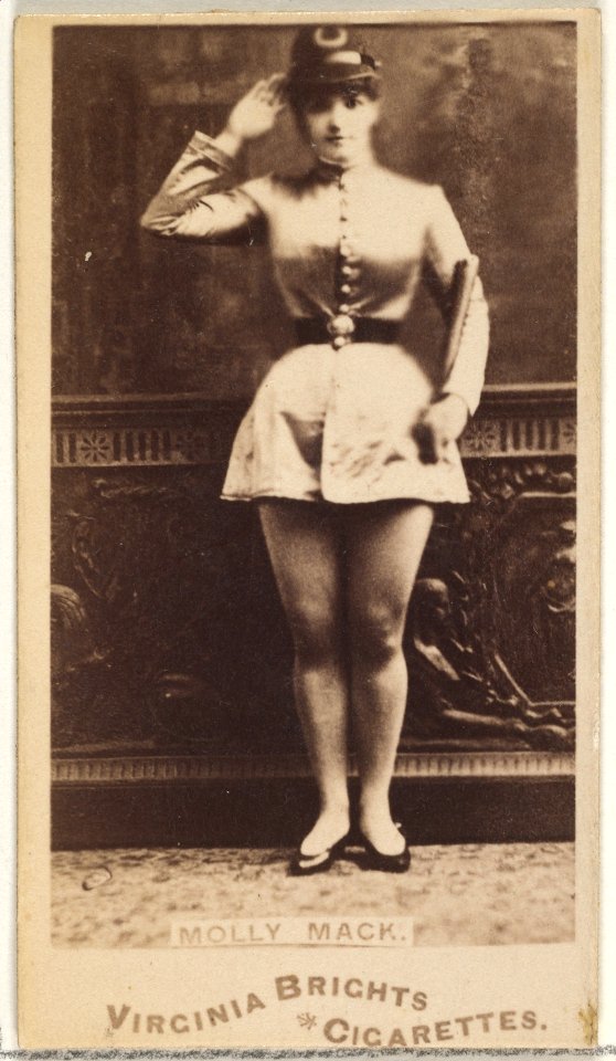 Molly Mack, from the Actors and Actresses series (N45, Type 1) for Virginia Brights Cigarettes MET DP829655